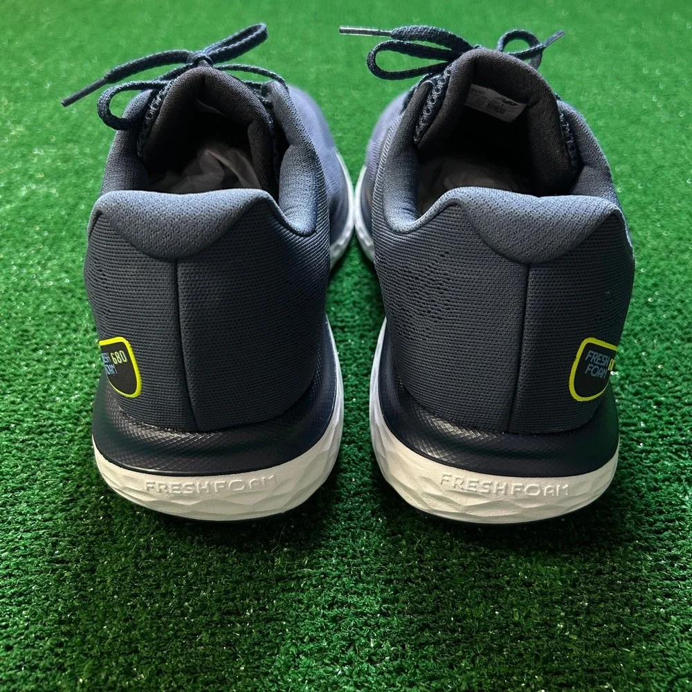 New Balance Fresh Foam 680 V7 Running Shoes Navy/Yellow Mens 12